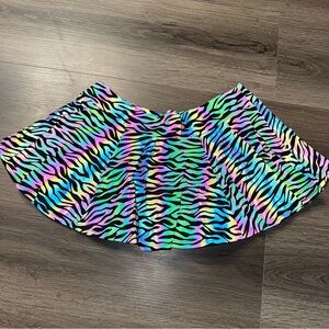 Reflective zebra mini festival skirt XL